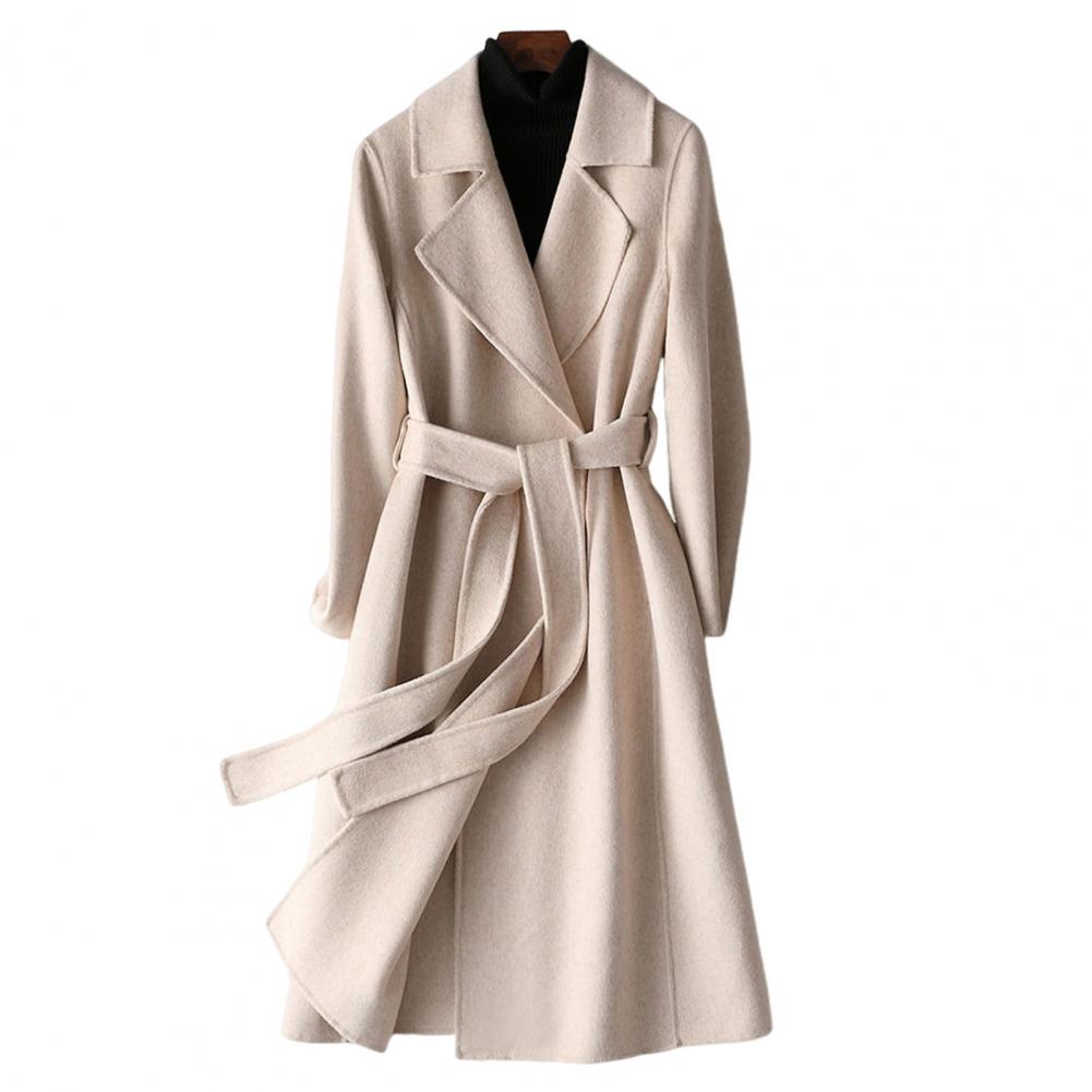 Damski płaszcz wełniany, długi – Wool Coat Peacoat recenzja i cena