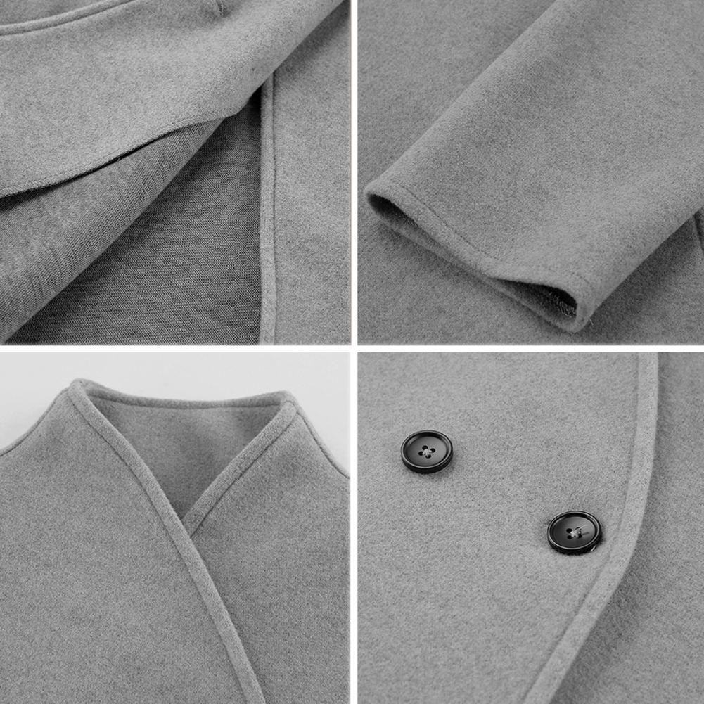 Damski płaszcz zimowy, krótki  – Wool Coat Peacoat recenzja i cena